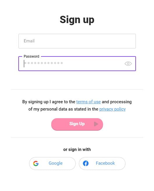 Coinrule sign up box asking for details.