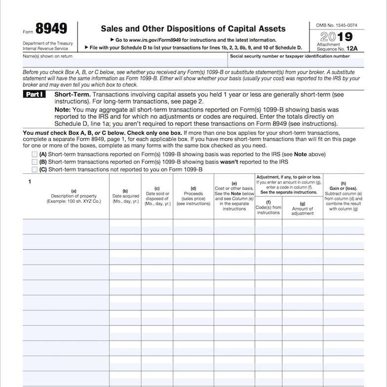 Form 8949, you can generate and fill using crypto tax calculators