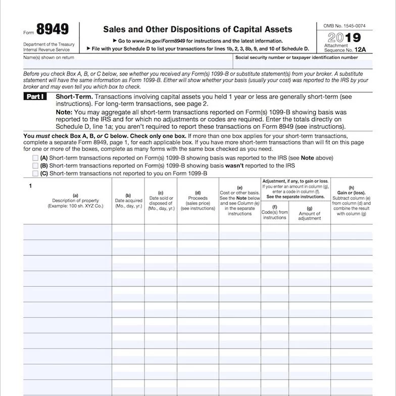Form 8949, you can generate and fill using crypto tax calculators