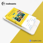 Phone browsing TradeSanta website.