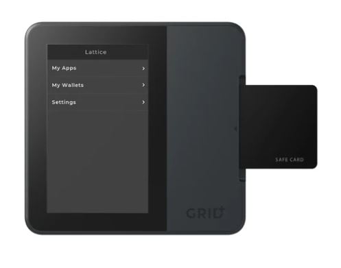 Lattice1 device has a different design and works differently than other usual hardware wallets.