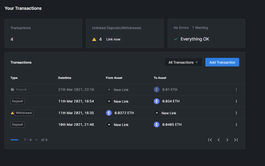 View all your transactions with detailed information.