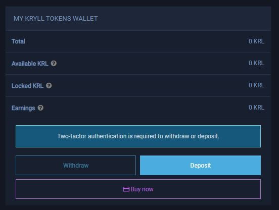 Kryll KRL deposit/withdraw box.