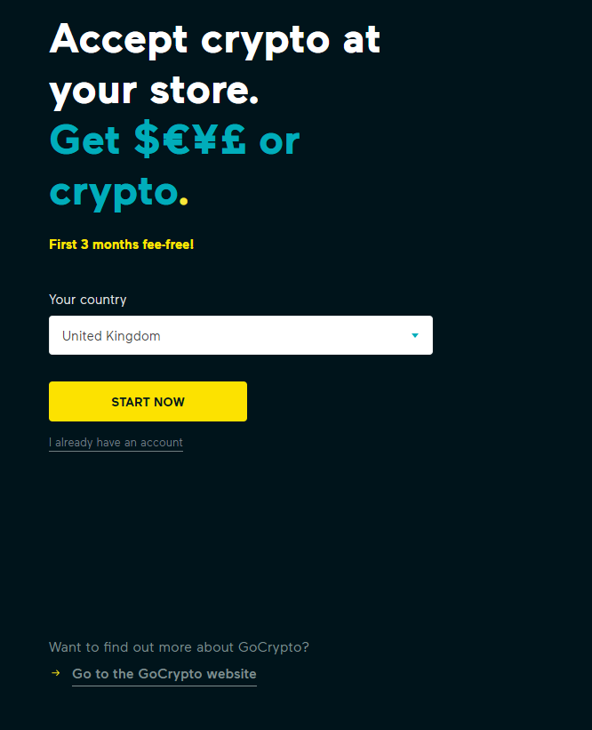 Sign up on GoCrypto.