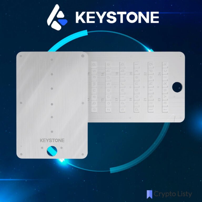 Keystone Tablet Plus A Steel Crypto Cold Storage Seed Backup.