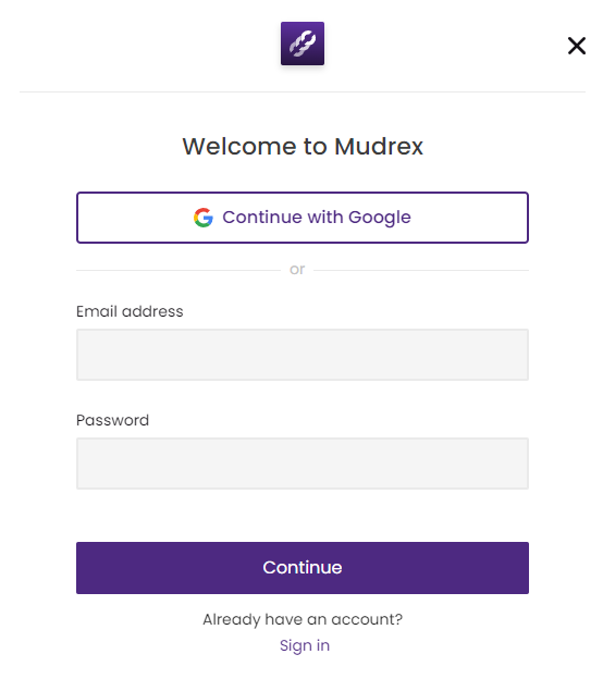 Sign up on Mudrex