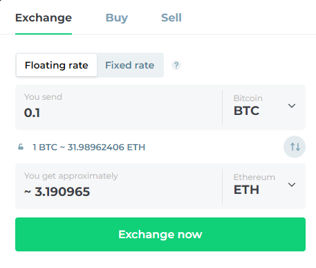 Easily make exchanges on Changelly without wasting a minute of your time.